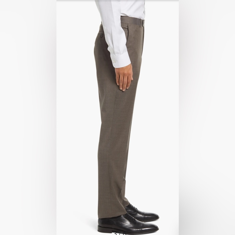 Peter Miller Harker Flat Front Solid Stretch Wool… - image 7
